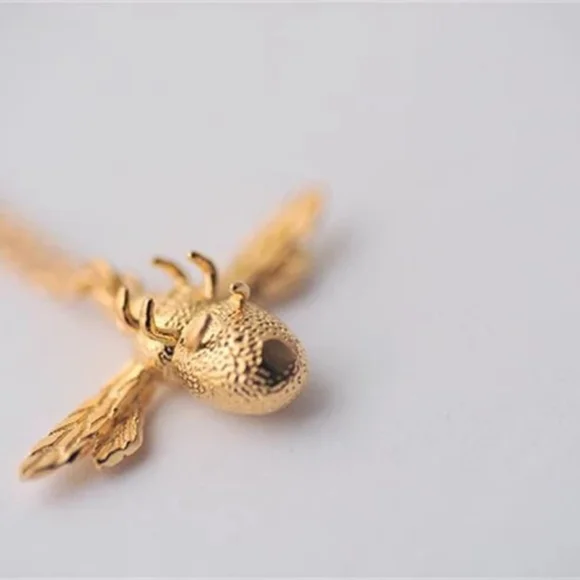 !NEW Gold Bee Necklace | 18k/.925 Adjustable Size - Picture 6 of 16
